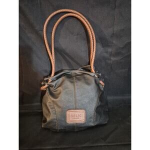 Relic Faux Leather Women Shoulder Handbag Black Brown Lined Studs Inner Pockets.